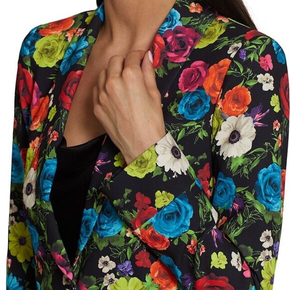 NWT ALICE + OLIVIA Macey Floral Print Blazer size 8 - Picture 3 of 6